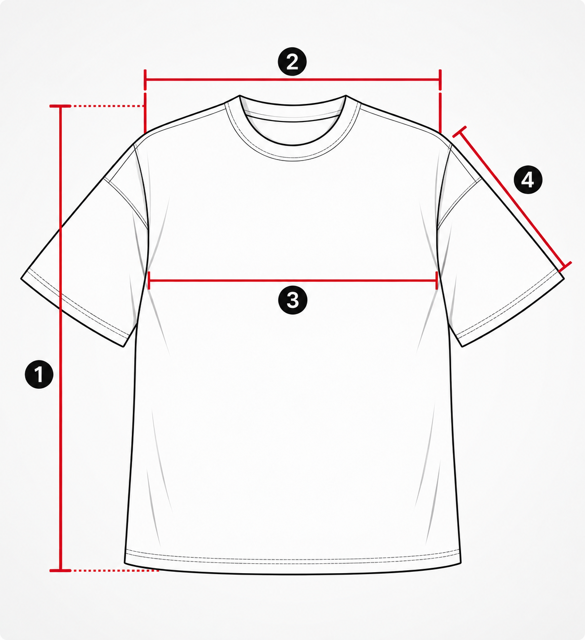 Oversized tee measurement guide